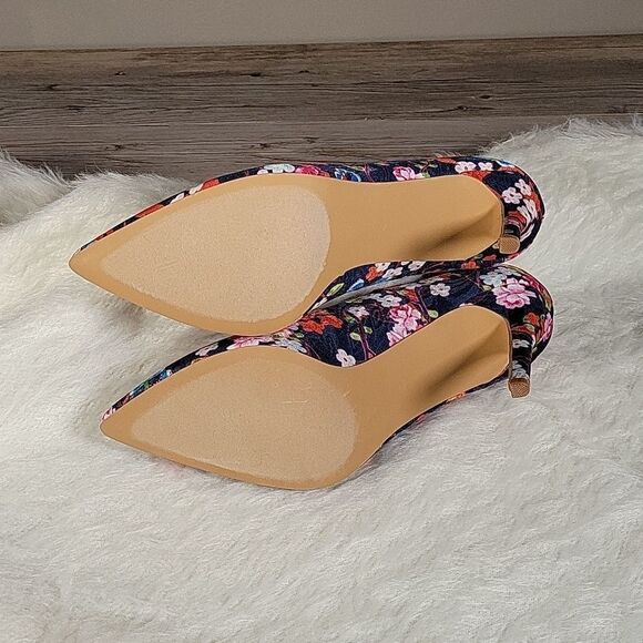 Penny Loves Kenny Blue Floral High Heels Sz 10M - Picture 7 of 9